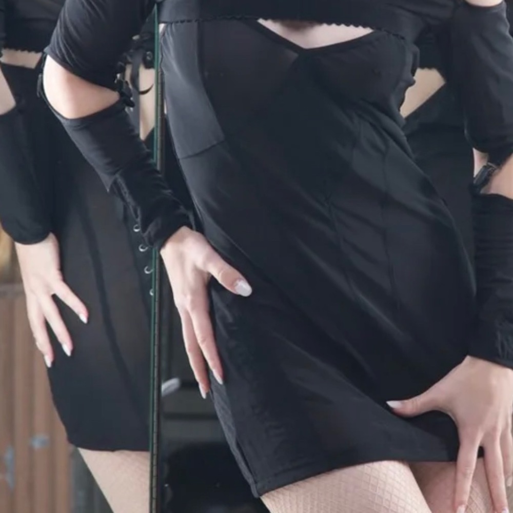 Lip Service vintage Immortal Coil Girdle Mesh Dress size XL